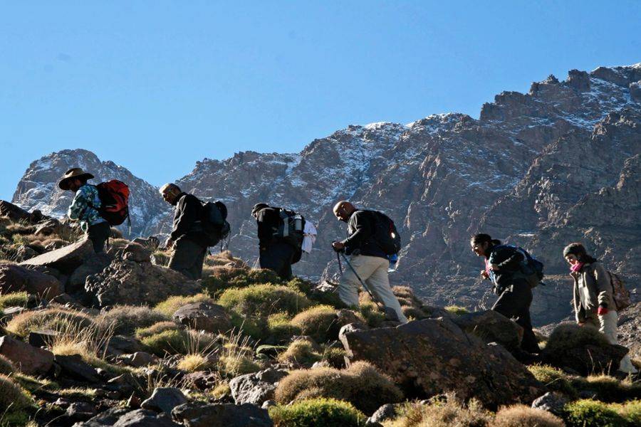2 dias de caminhada na montanha Toubkal