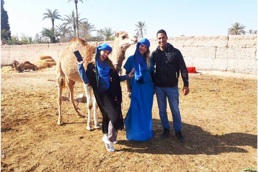 Passeio de camelo no Palmeraie de Marrakech