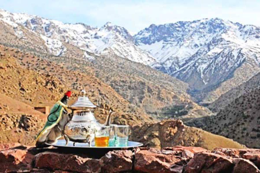 2 dias de caminhada na montanha Toubkal
