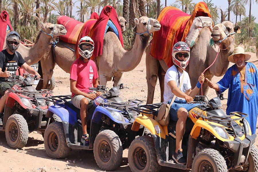 Passeio de camelo e moto-quatro em Marrakech Palmeraie