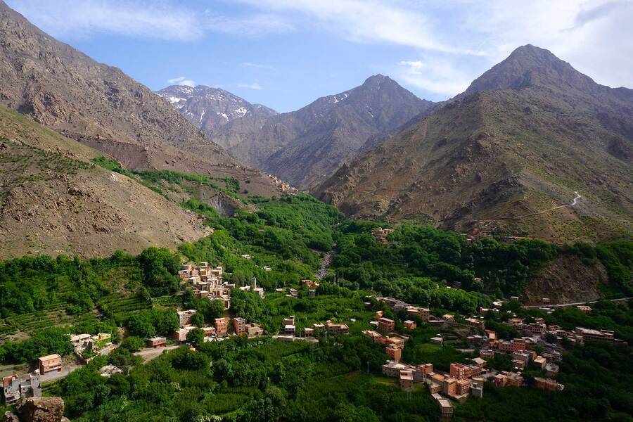 High Atlas Mountain Imlil com passeio de camelo e jantar no deserto de Agafay