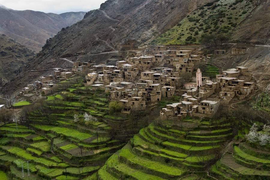 High Atlas Mountain Imlil com passeio de camelo e jantar no deserto de Agafay