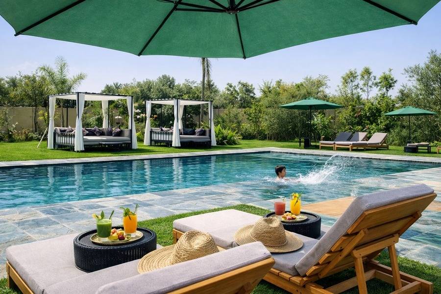 Marraquexe: Passeio de Balão ao Nascer do Sol, Dia de Piscina e Almoço