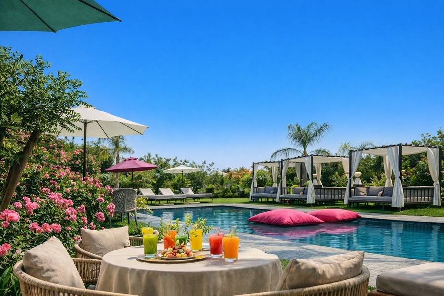 Marraquexe: Passeio de Balão ao Nascer do Sol, Dia de Piscina e Almoço