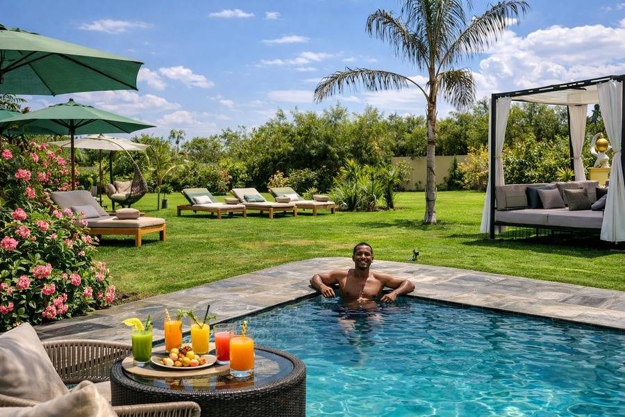 Marraquexe: Passeio de Balão ao Nascer do Sol, Dia de Piscina e Almoço