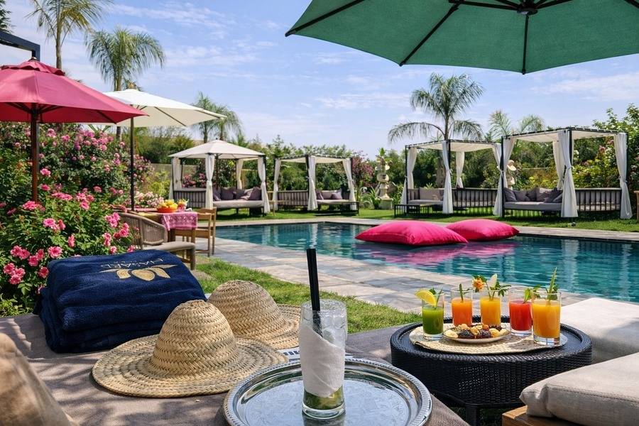 Marraquexe: Passeio de Balão ao Nascer do Sol, Dia de Piscina e Almoço